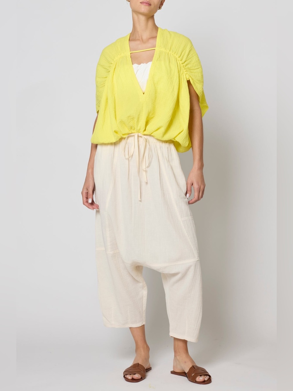 Atelier Delphine Kiko Pant In Crinkled Cotton Size L